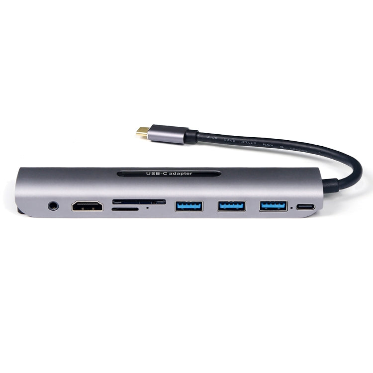 V161B 9-in-1 Type-C to HD / VGA / USB3.0 / SD / 3.5mm Audio / TF Card Reader HUB by buy2fix