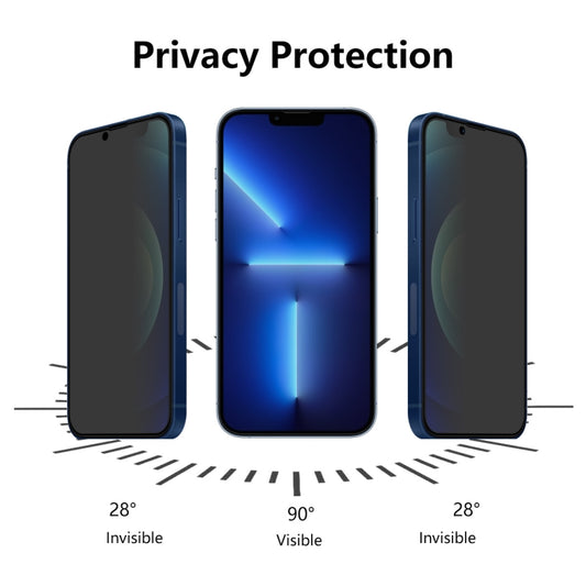 For iPhone 13 / 13 Pro ENKAY Hat-Prince Full Coverage 28 Degree Privacy Screen Protector Anti-spy Tempered Glass Film - iPhone 13 Pro Tempered Glass by ENKAY | Online Shopping UK | buy2fix