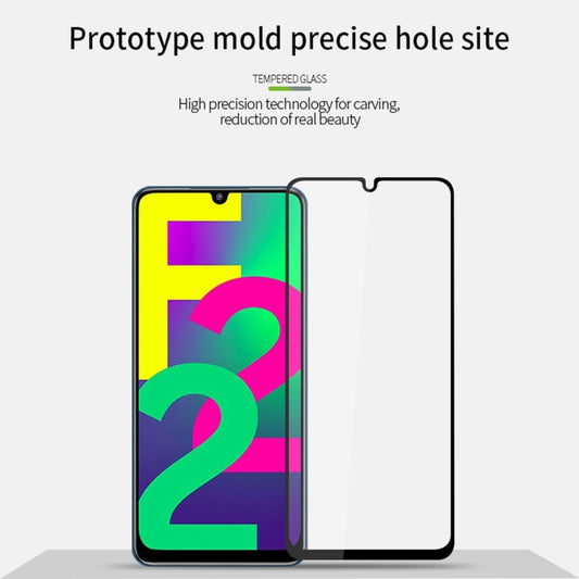 For Samsung Galaxy F22 PINWUYO 9H 2.5D Full Screen Tempered Glass Film(Black) - Galaxy Tempered Glass by PINWUYO | Online Shopping UK | buy2fix