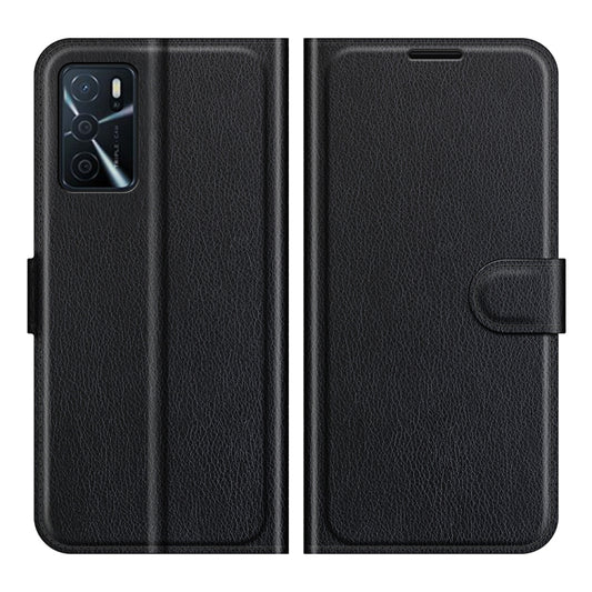 For OPPO A16 Litchi Texture Horizontal Flip Protective Case with Holder & Card Slots & Wallet(Black) - OPPO Cases by buy2fix | Online Shopping UK | buy2fix