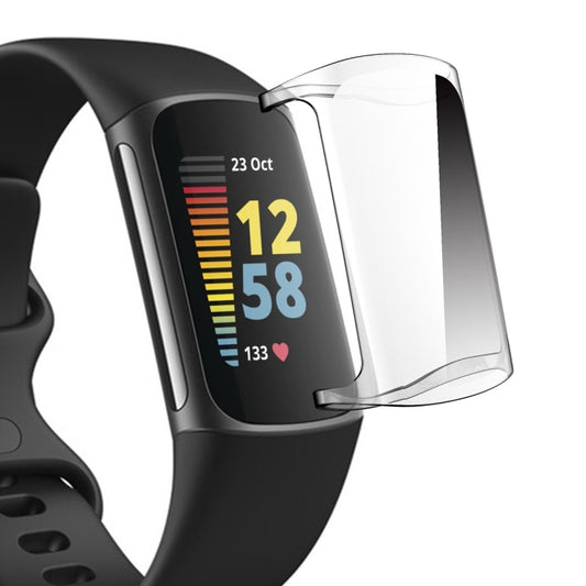 For Fitbit Charge 5 / Charge 6 ENKAY Hat-Prince Full Coverage Transparent Soft Case TPU HD Clear Cover - Watch Cases by ENKAY | Online Shopping UK | buy2fix