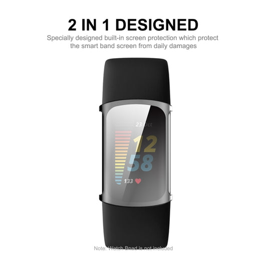 For Fitbit Charge 5 / Charge 6 ENKAY Hat-Prince Full Coverage Transparent Soft Case TPU HD Clear Cover - Watch Cases by ENKAY | Online Shopping UK | buy2fix