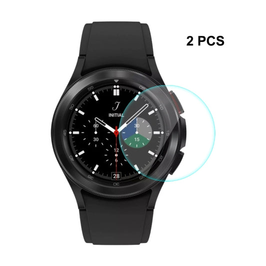 2 PCS For Samsung Galaxy Watch4 Classic 46mm ENKAY Hat-Prince 0.2mm 9H 2.15D Curved Edge Tempered Glass Screen Protector Watch Film - Screen Protector by ENKAY | Online Shopping UK | buy2fix