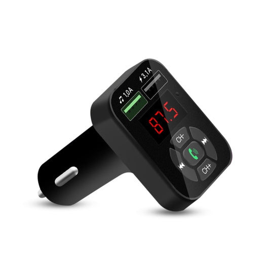 A9 Car FM Transmitter Hands-free Wireless Audio Receiver MP3 Player Dual USB Fast Charger - Bluetooth Car Kits by buy2fix | Online Shopping UK | buy2fix