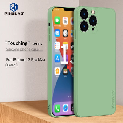 For iPhone 13 Pro Max PINWUYO Touching Series Liquid Silicone TPU Shockproof Case (Green) - iPhone 13 Pro Max Cases by PINWUYO | Online Shopping UK | buy2fix