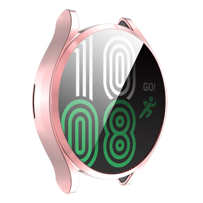For Samsung Galaxy Watch4 40mm ENKAY Hat-Prince Full Coverage Electroplated Soft TPU Case with Screen Protection(Pink) - Screen Protector by ENKAY | Online Shopping UK | buy2fix