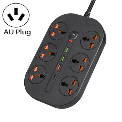 T21 PD3.0 + QC3.0 Multi-Hole Socket Plug 3000W High Power Socket, AU Plug(Black) - Extension Socket by buy2fix | Online Shopping UK | buy2fix
