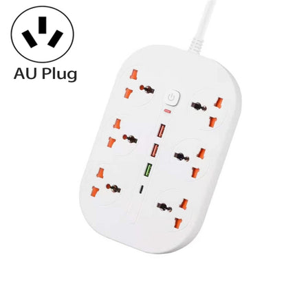 T21 PD3.0 + QC3.0 Multi-Hole Socket Plug 3000W High Power Socket, AU Plug(White) - Extension Socket by buy2fix | Online Shopping UK | buy2fix