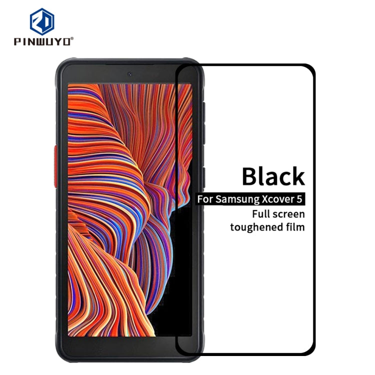 For Samsung Galaxy Xcover 5 PINWUYO 9H 2.5D Full Screen Tempered Glass Film(Black) by PINWUYO