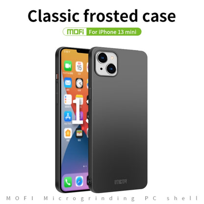For iPhone 13 mini  MOFI Frosted PC Ultra-thin Hard Case(Black) - iPhone 13 mini Cases by MOFI | Online Shopping UK | buy2fix