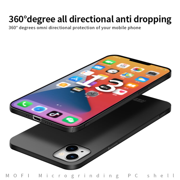 For iPhone 13 mini  MOFI Frosted PC Ultra-thin Hard Case(Black) - iPhone 13 mini Cases by MOFI | Online Shopping UK | buy2fix
