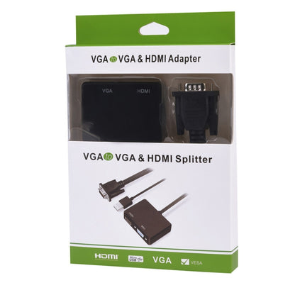 VGA to HDMI Adapter VGA Splitter with 3.5mm Audio Converter by buy2fix