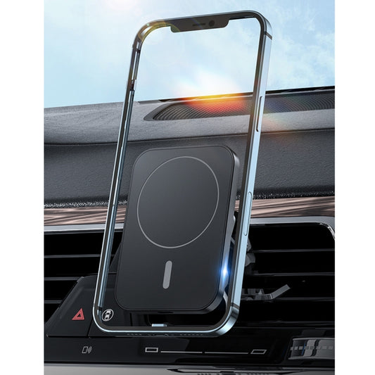 W-987 Magnetic Suction 15W Wireless Charger Car Air Outlet Bracket for iPhone and other Smart Phones(Black) - Wireless Charger Holders by buy2fix | Online Shopping UK | buy2fix