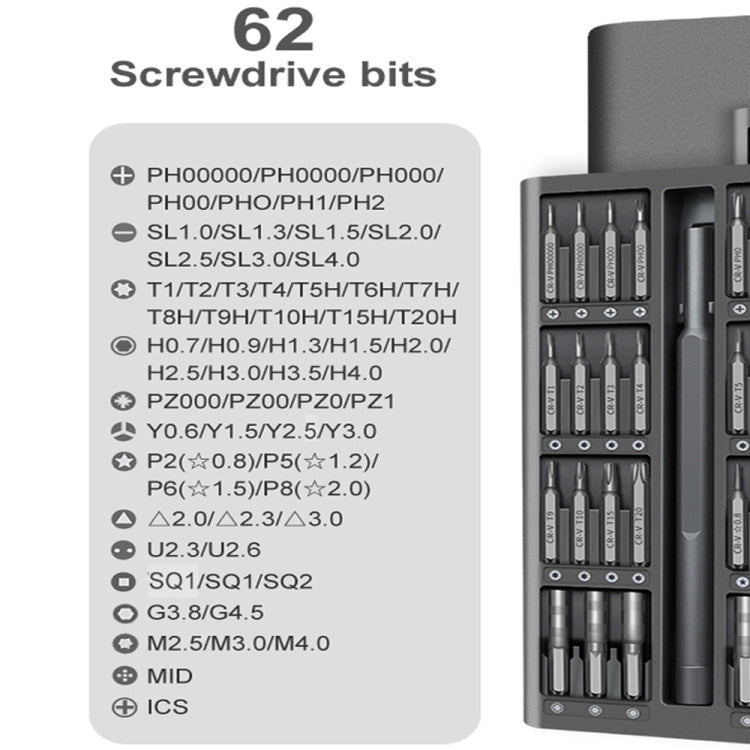 A63 63 in 1 Screwdriver Set Mobile Phone Tablet Computer Disassembly and Maintenance Tool - Screwdriver Set by buy2fix | Online Shopping UK | buy2fix