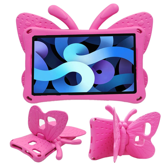 For Galaxy Tab A7 Lite T220/T225 2021 Butterfly Bracket Style EVA Children Falling Proof Cover Protective Case(Rose Red)