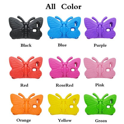 For Galaxy Tab A7 Lite T220/T225 2021 Butterfly Bracket Style EVA Children Falling Proof Cover Protective Case(Rose Red) - Tab A7 Lite T220 / T225 by buy2fix | Online Shopping UK | buy2fix