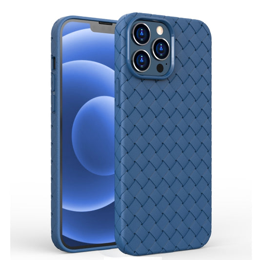 For iPhone 13 Pro Full Coverage Woven Shockproof TPU Case (Blue) - iPhone 13 Pro Cases by buy2fix | Online Shopping UK | buy2fix