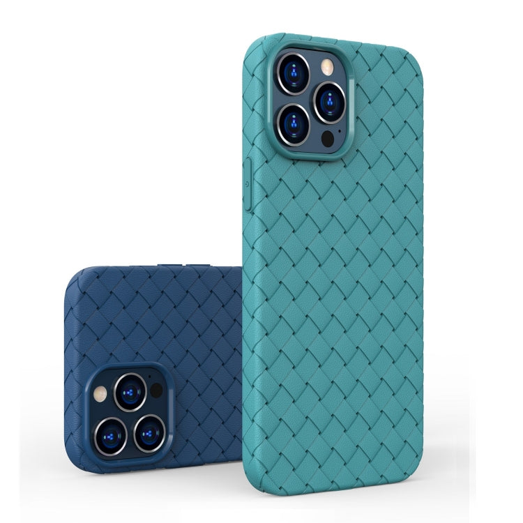 For iPhone 13 Pro Full Coverage Woven Shockproof TPU Case (Blue) - iPhone 13 Pro Cases by buy2fix | Online Shopping UK | buy2fix