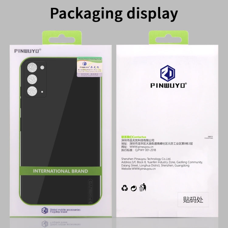 For Samsung Galaxy Note20 PINWUYO Touching Series Liquid Silicone TPU Shockproof Case(Green) - Galaxy Note20 Cases by PINWUYO | Online Shopping UK | buy2fix