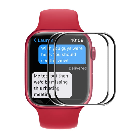 2pcs ENKAY Hat-Prince 3D Full Coverage Soft PC Edge + PMMA HD Screen Protector Film For Apple Watch Series 9 / 8 / 7 45mm