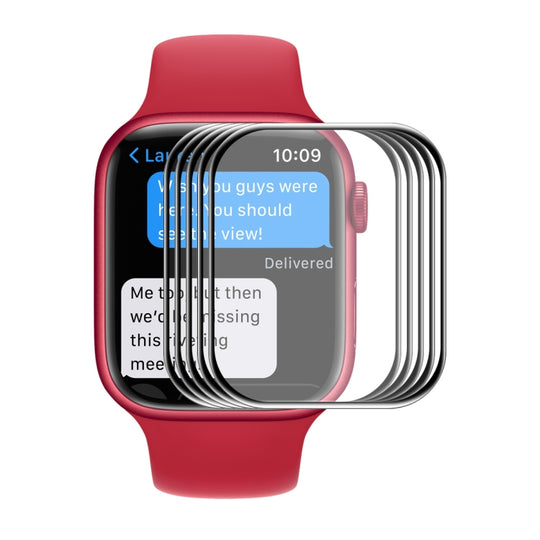 5pcs ENKAY Hat-Prince 3D Full Coverage Soft PC Edge + PMMA HD Screen Protector Film For Apple Watch Series 9 / 8 / 7 45mm