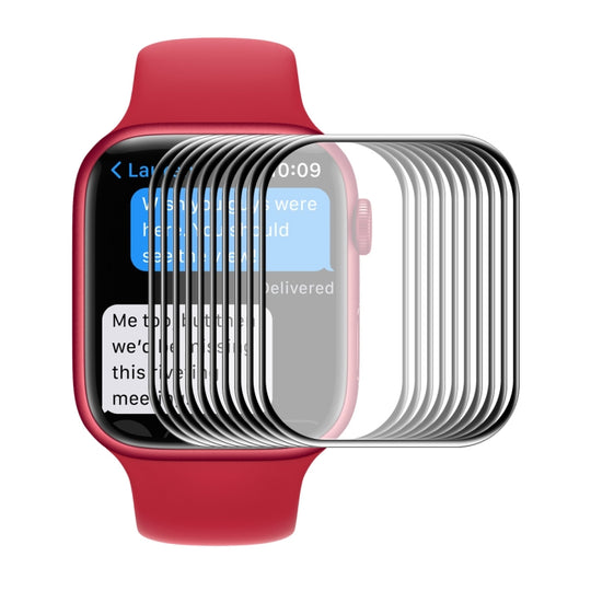 10pcs ENKAY Hat-Prince 3D Full Coverage Soft PC Edge + PMMA HD Screen Protector Film For Apple Watch Series 9 / 8 / 7 45mm