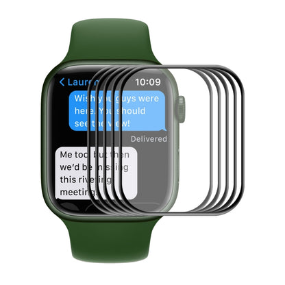 5pcs ENKAY Hat-Prince Case Friendly 3D Full Screen PET Curved Hot Bending HD Film For Apple Watch Series 9 / 8 / 7 45mmBlack) - Screen Protector by ENKAY | Online Shopping UK | buy2fix