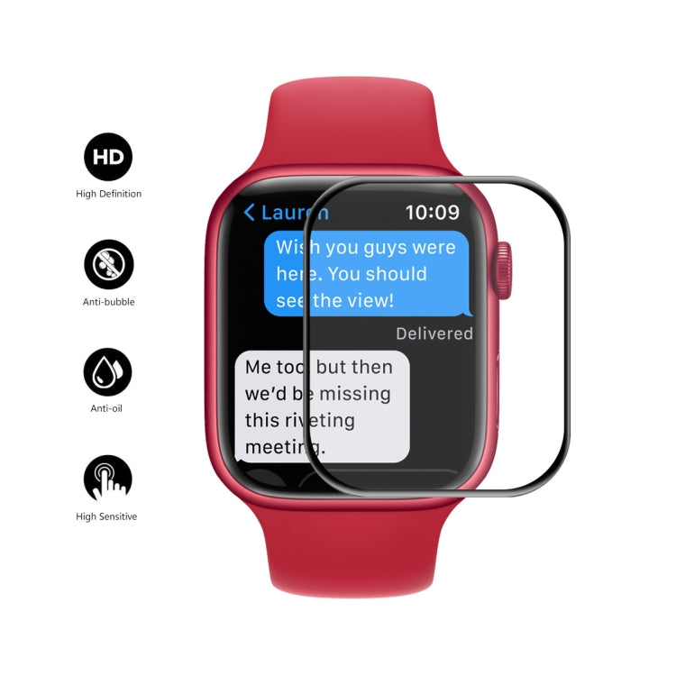 10pcs ENKAY Hat-Prince Case Friendly 3D Full Screen PET Curved Hot Bending HD Film For Apple Watch Series 9 / 8 / 7 45mm(Transparent) - Screen Protector by ENKAY | Online Shopping UK | buy2fix