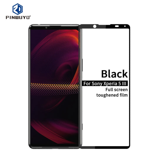 For Sony Xperia 5 III PINWUYO 9H 2.5D Full Screen Tempered Glass Film(Black) - Sony Tempered Glass by PINWUYO | Online Shopping UK | buy2fix