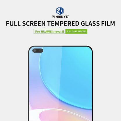For Huawei Nova 8i PINWUYO 9H 2.5D Full Screen Tempered Glass Film(Black) - Huawei Tempered Glass by PINWUYO | Online Shopping UK | buy2fix