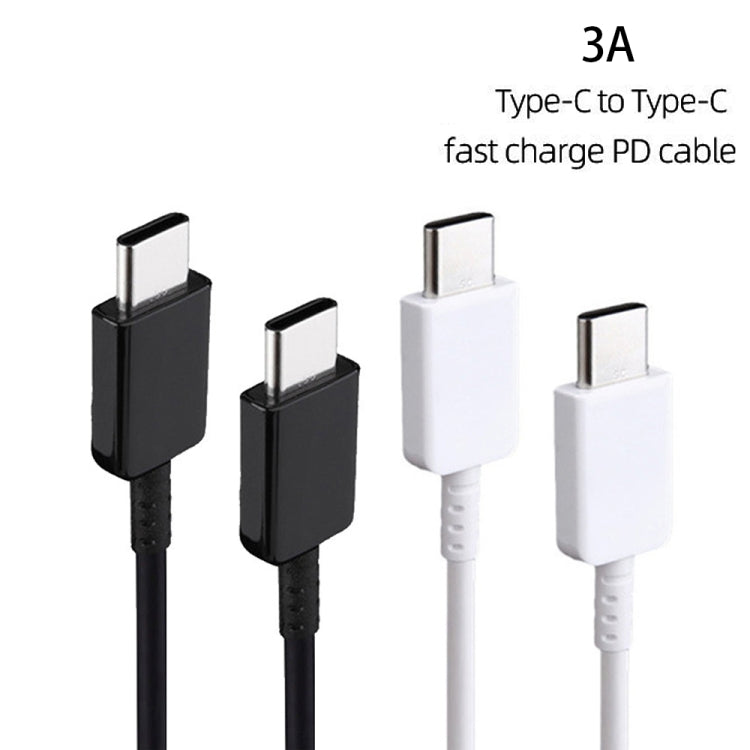 XJ-69 1m 3A USB-C / Type-C to Type-C TPU Charging Sync Data Cable for Mobile Phone(White) by buy2fix