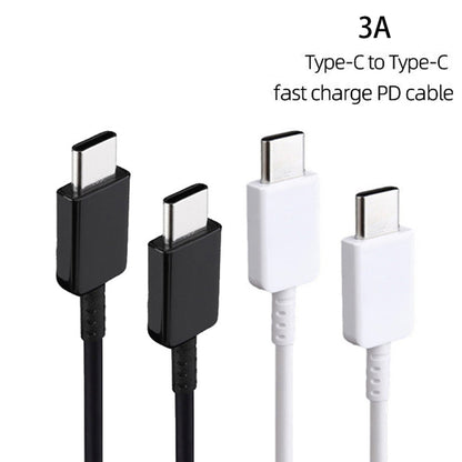 XJ-69 1m 3A USB-C / Type-C to Type-C TPU Charging Sync Data Cable for Mobile Phone(White) by buy2fix
