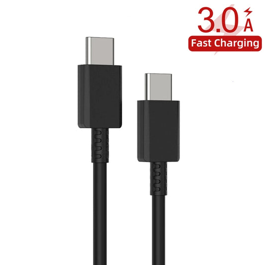 XJ-69 2 PCS 1m 3A USB-C / Type-C to Type-C TPU Charging Sync Data Cable for Mobile Phone(Black) by buy2fix