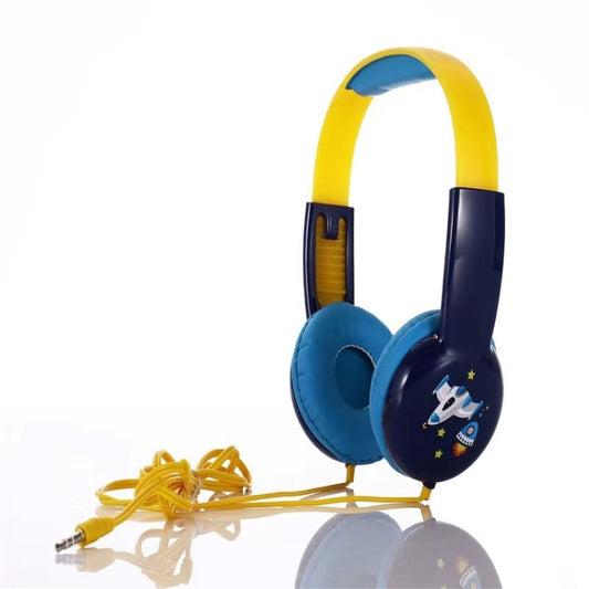 KID101 Portable Cute Children Learning Wired Headphone(Black Yellow) by buy2fix