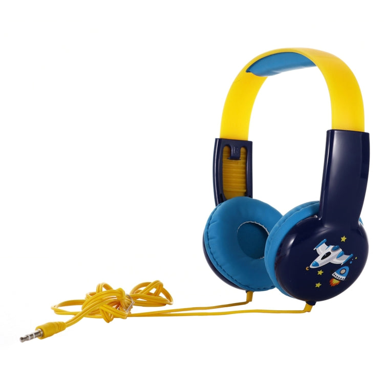 KID101 Portable Cute Children Learning Wired Headphone(Black Yellow) by buy2fix