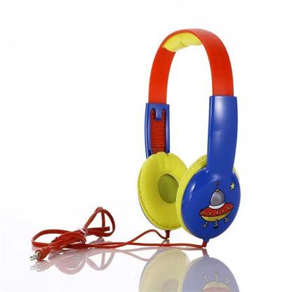 KID101 Portable Cute Children Learning Wired Headphone(Blue Red) by buy2fix