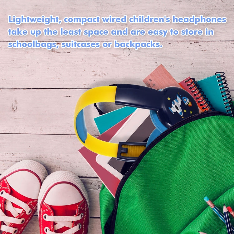 KID101 Portable Cute Children Learning Wired Headphone(Blue Red) by buy2fix