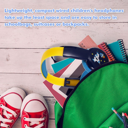 KID101 Portable Cute Children Learning Wired Headphone(Blue Red) by buy2fix