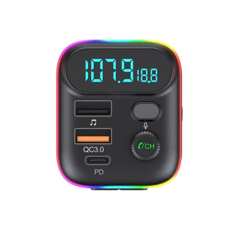 T70 Car MP3 Player FM Transmitter with Bluetooth USB Car Mobile Charger QC3.0 Quick Charge U Disk Music Player FM Modulator - Bluetooth Car Kits by buy2fix | Online Shopping UK | buy2fix