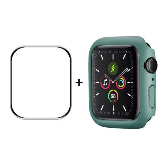ENKAY Hat-Prince PC Frame + Full Coverage PMMA HD Screen Protector Film For Apple Watch Series 8 / 7 41mm(Green) - Watch Cases by ENKAY | Online Shopping UK | buy2fix