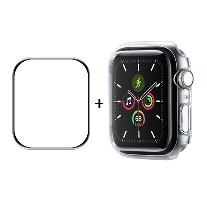 ENKAY Hat-Prince PC Frame + Full Coverage PMMA HD Screen Protector Film For Apple Watch Series 8 / 7 41mm(Transparent) - Watch Cases by ENKAY | Online Shopping UK | buy2fix