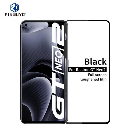 For OPPO Realme GT Neo2 PINWUYO 9H 2.5D Full Screen Tempered Glass Film(Black)