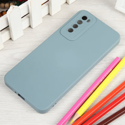 For Huawei Nova 7  5G Straight Side Liquid Silicone Phone Case (Black) - Huawei Cases by buy2fix | Online Shopping UK | buy2fix