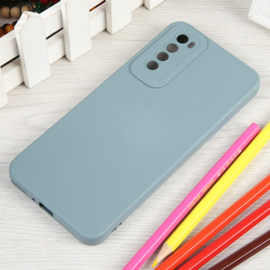 For Huawei Nova 7  5G Straight Side Liquid Silicone Phone Case (Black) - Huawei Cases by buy2fix | Online Shopping UK | buy2fix
