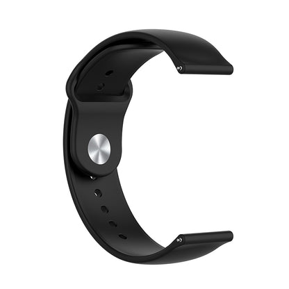 Monochrome Silicone Watch Band For Samsung Galaxy Watch Active 20mm(Black) - Watch Bands by buy2fix | Online Shopping UK | buy2fix