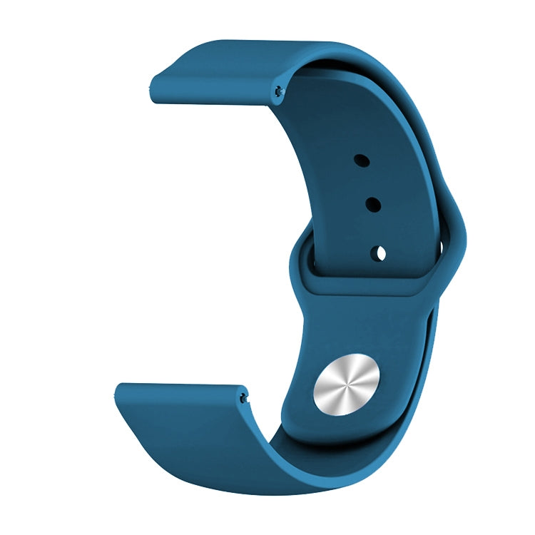 Monochrome Silicone Watch Band For Samsung Galaxy Watch Active 20mm(Rock Cyan) - Watch Bands by buy2fix | Online Shopping UK | buy2fix