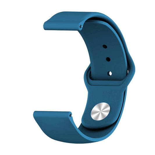 Monochrome Silicone Watch Band For Samsung Galaxy Watch Active 20mm(Rock Cyan) - Watch Bands by buy2fix | Online Shopping UK | buy2fix