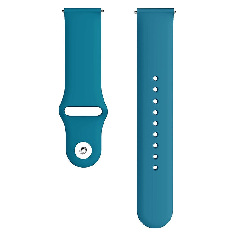 Monochrome Silicone Watch Band For Samsung Galaxy Watch Active 20mm(Rock Cyan) - Watch Bands by buy2fix | Online Shopping UK | buy2fix