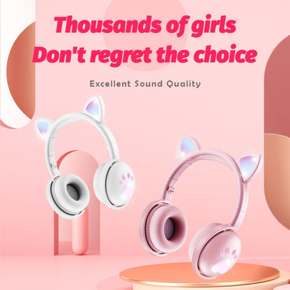 BK9 HiFi 7.1 Surround Sound Cat Claw Luminous Cat Ear Bluetooth Gaming Headset with Mic(Pink) by buy2fix