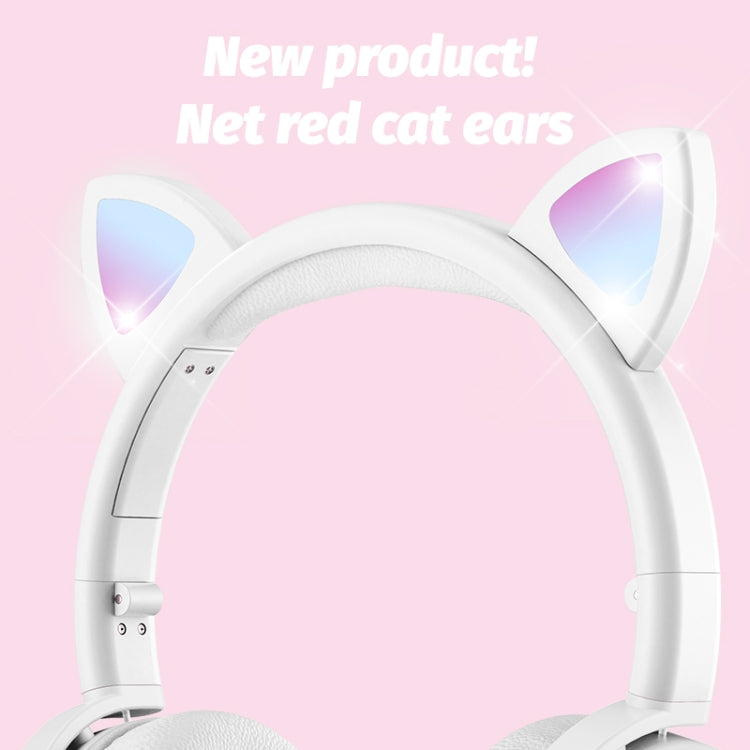 BK9 HiFi 7.1 Surround Sound Cat Claw Luminous Cat Ear Bluetooth Gaming Headset with Mic(Black) by buy2fix